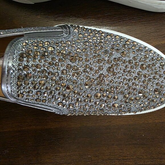 INC International Concepts Women’s Loafers Size 9.5 Sparkly Grey Slip-On NWOT - Picture 3 of 10